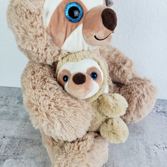 NWT Plush Paradise TOY FACTORY Sloth Momma 15" Set Mom Baby Stuffed Animal - Picture 2 of 11